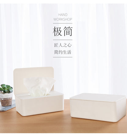 Spot Wet Tissue Box with Lid Paper Box Mask Box Storage Box Household Dust-proof Desktop Sealed Wet Tissue Box