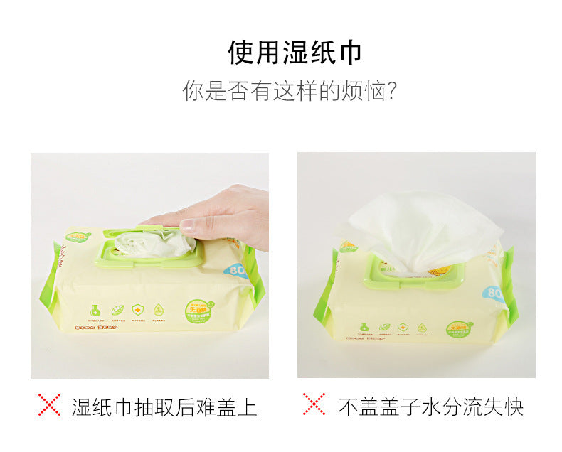 Spot Wet Tissue Box with Lid Paper Box Mask Box Storage Box Household Dust-proof Desktop Sealed Wet Tissue Box