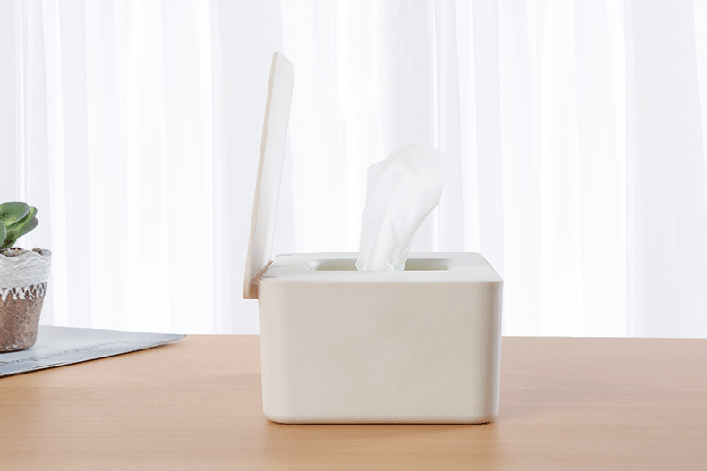 Spot Wet Tissue Box with Lid Paper Box Mask Box Storage Box Household Dust-proof Desktop Sealed Wet Tissue Box