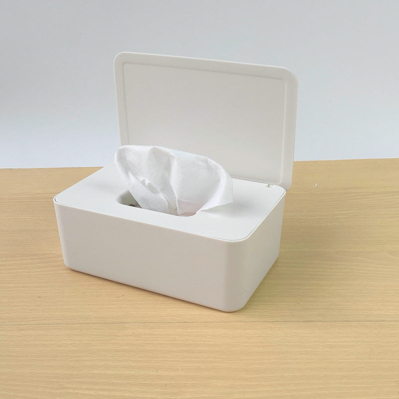 Spot Wet Tissue Box with Lid Paper Box Mask Box Storage Box Household Dust-proof Desktop Sealed Wet Tissue Box