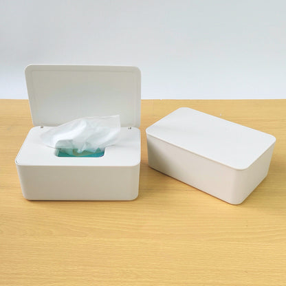Spot Wet Tissue Box with Lid Paper Box Mask Box Storage Box Household Dust-proof Desktop Sealed Wet Tissue Box