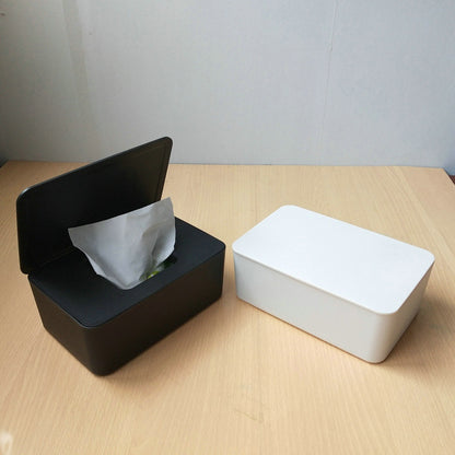 Spot Wet Tissue Box with Lid Paper Box Mask Box Storage Box Household Dust-proof Desktop Sealed Wet Tissue Box