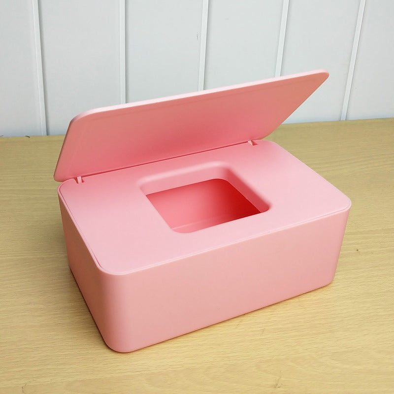 Spot Wet Tissue Box with Lid Paper Box Mask Box Storage Box Household Dust-proof Desktop Sealed Wet Tissue Box