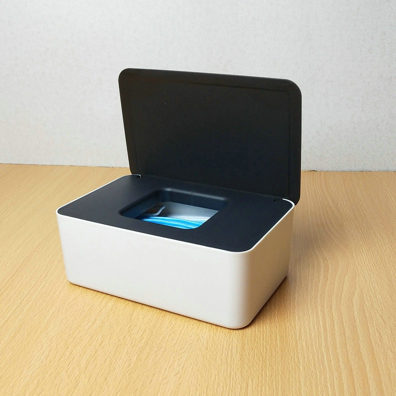 Spot Wet Tissue Box with Lid Paper Box Mask Box Storage Box Household Dust-proof Desktop Sealed Wet Tissue Box