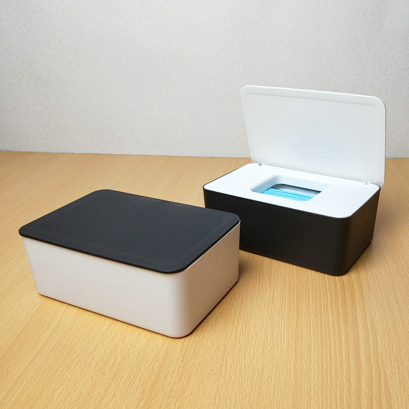 Spot Wet Tissue Box with Lid Paper Box Mask Box Storage Box Household Dust-proof Desktop Sealed Wet Tissue Box