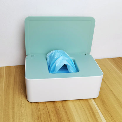 Spot Wet Tissue Box with Lid Paper Box Mask Box Storage Box Household Dust-proof Desktop Sealed Wet Tissue Box