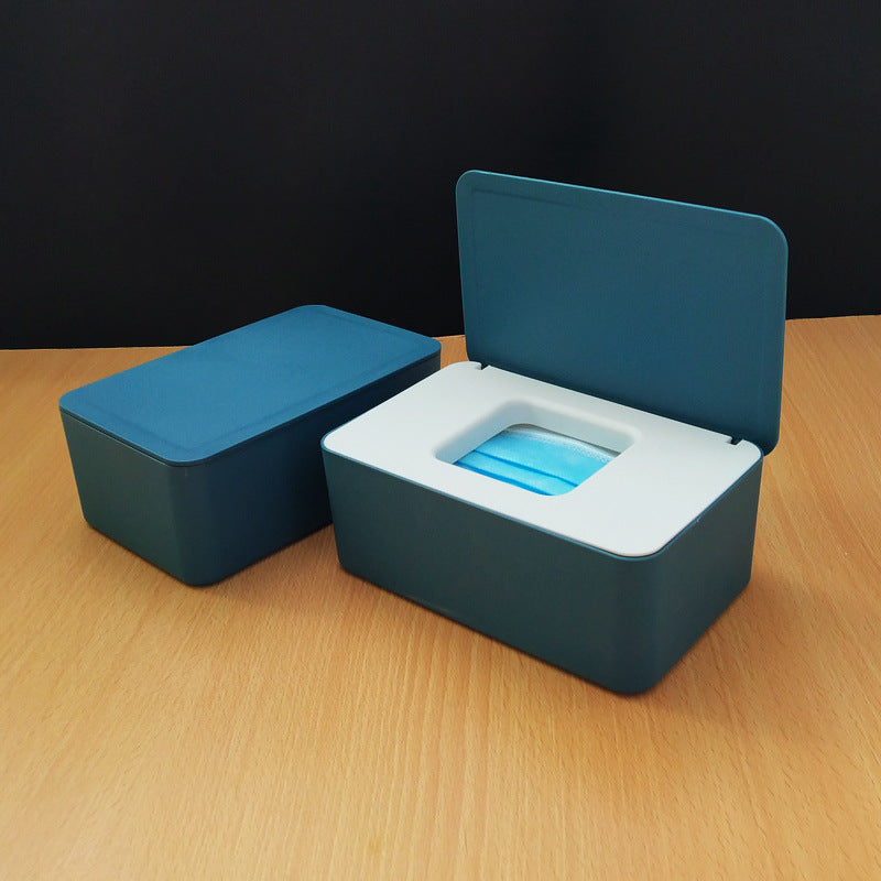 Spot Wet Tissue Box with Lid Paper Box Mask Box Storage Box Household Dust-proof Desktop Sealed Wet Tissue Box