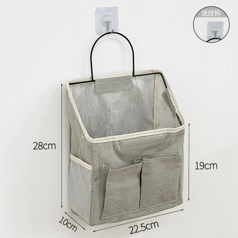 Cross-Border Student Fabric Storage Hanging Bag Wall-Mounted Dormitory Wall Storage Bag Door Hanging Pocket Storage Bag