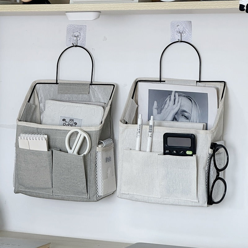 Cross-Border Student Fabric Storage Hanging Bag Wall-Mounted Dormitory Wall Storage Bag Door Hanging Pocket Storage Bag