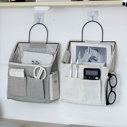 Cross-Border Student Fabric Storage Hanging Bag Wall-Mounted Dormitory Wall Storage Bag Door Hanging Pocket Storage Bag