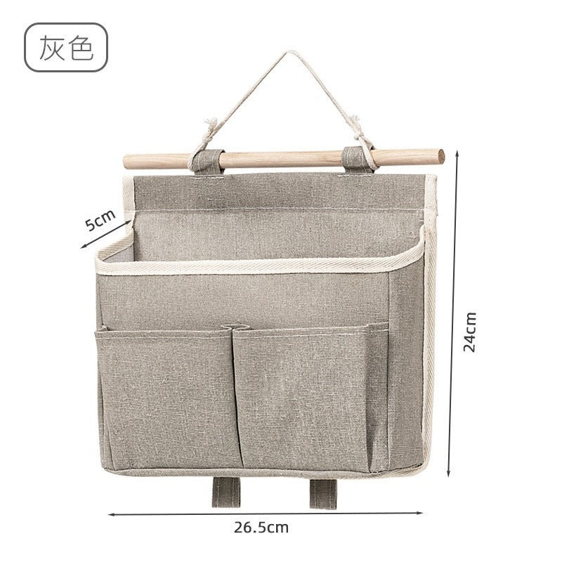Cross-Border Student Fabric Storage Hanging Bag Wall-Mounted Dormitory Wall Storage Bag Door Hanging Pocket Storage Bag
