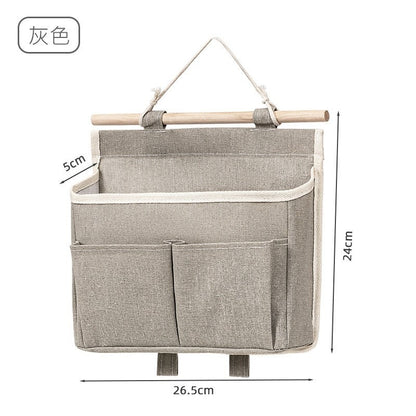 Cross-Border Student Fabric Storage Hanging Bag Wall-Mounted Dormitory Wall Storage Bag Door Hanging Pocket Storage Bag