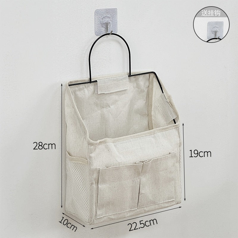 Cross-Border Student Fabric Storage Hanging Bag Wall-Mounted Dormitory Wall Storage Bag Door Hanging Pocket Storage Bag