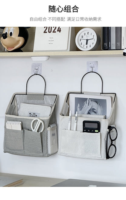 Cross-Border Student Fabric Storage Hanging Bag Wall-Mounted Dormitory Wall Storage Bag Door Hanging Pocket Storage Bag