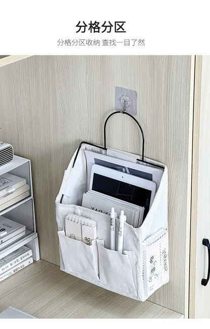 Cross-Border Student Fabric Storage Hanging Bag Wall-Mounted Dormitory Wall Storage Bag Door Hanging Pocket Storage Bag