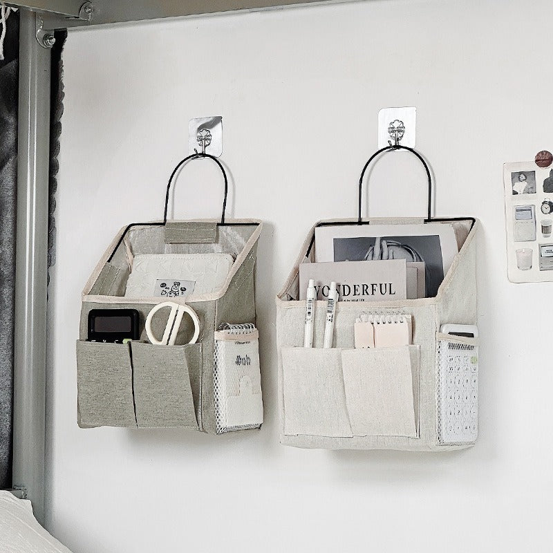 Cross-Border Student Fabric Storage Hanging Bag Wall-Mounted Dormitory Wall Storage Bag Door Hanging Pocket Storage Bag