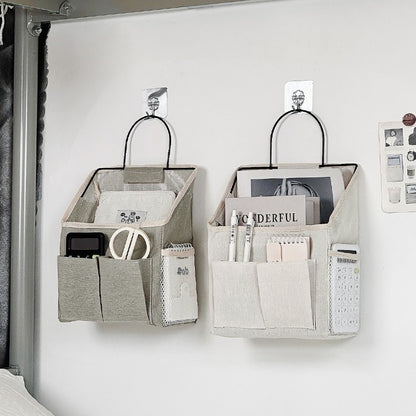 Cross-Border Student Fabric Storage Hanging Bag Wall-Mounted Dormitory Wall Storage Bag Door Hanging Pocket Storage Bag