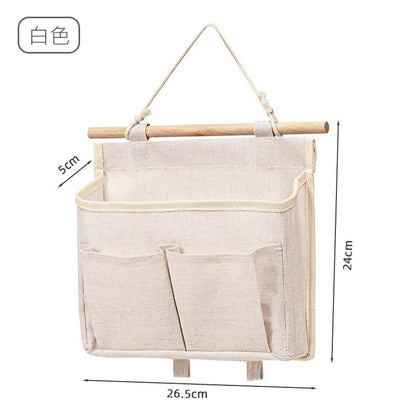 Cross-Border Student Fabric Storage Hanging Bag Wall-Mounted Dormitory Wall Storage Bag Door Hanging Pocket Storage Bag