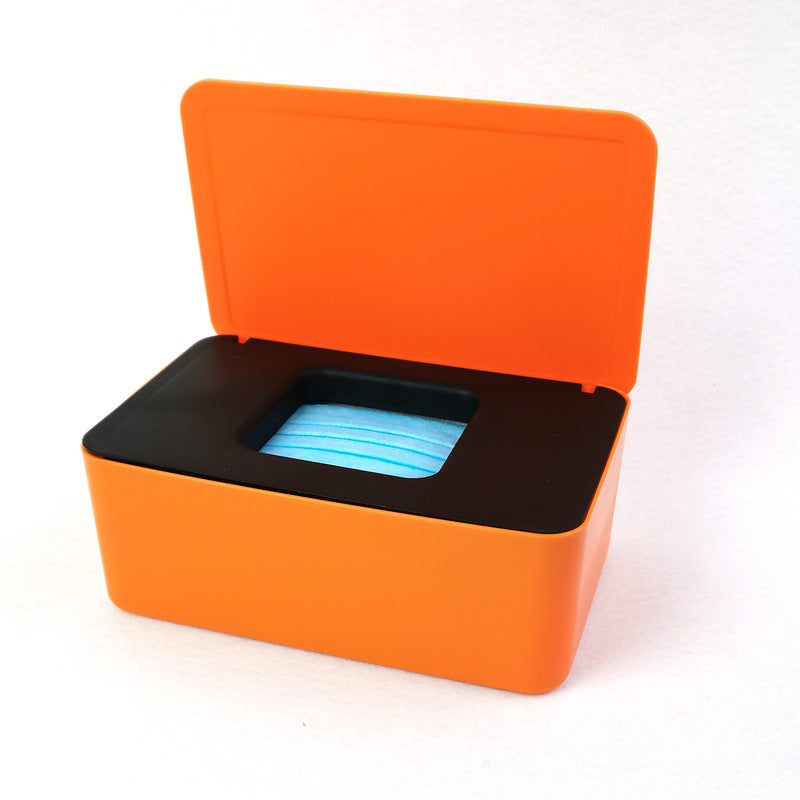 Spot Wet Tissue Box with Lid Paper Box Mask Box Storage Box Household Dust-proof Desktop Sealed Wet Tissue Box