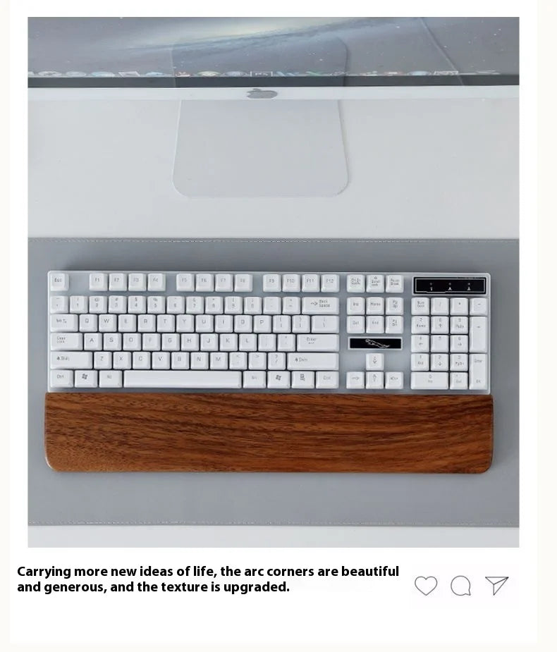 Walnut Wood Keyboard Wrist Rest Palm Pad Mechanical Keyboard Ergonomic Pad 87/98/104/108 Key Suitable For Multiple Sizes Custom
