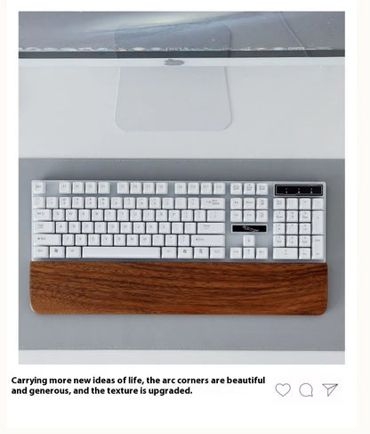 Walnut Wood Keyboard Wrist Rest Palm Pad Mechanical Keyboard Ergonomic Pad 87/98/104/108 Key Suitable For Multiple Sizes Custom