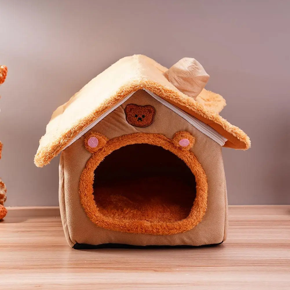 Cats Dog House For Small Medium Dogs Cats Winter Warm Cat Bed Nest Pet Four Seasons Pet Cave Bed Home Supplies 2025