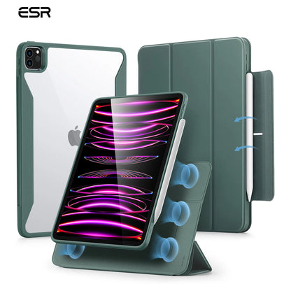 ESR for iPad Air 13/11 Case (2026/2025/2024) with Pencil Holder Removable Magnetic Back Cover for Pro 11/13&Pro 12.9/11&Air5/4