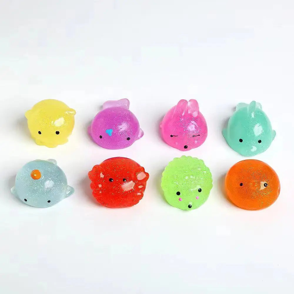 Big Spongy Glitter Mochi Squishy Fidget Sensory Toys Kawaii Animal Stress Ball Powder Fun Soft Antistress Squeeze Children Toys