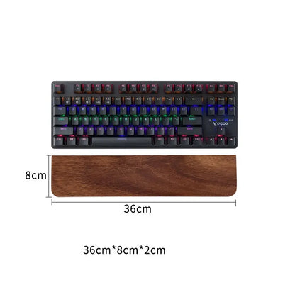 Walnut Wood Keyboard Wrist Rest Palm Pad Mechanical Keyboard Ergonomic Pad 87/98/104/108 Key Suitable For Multiple Sizes Custom