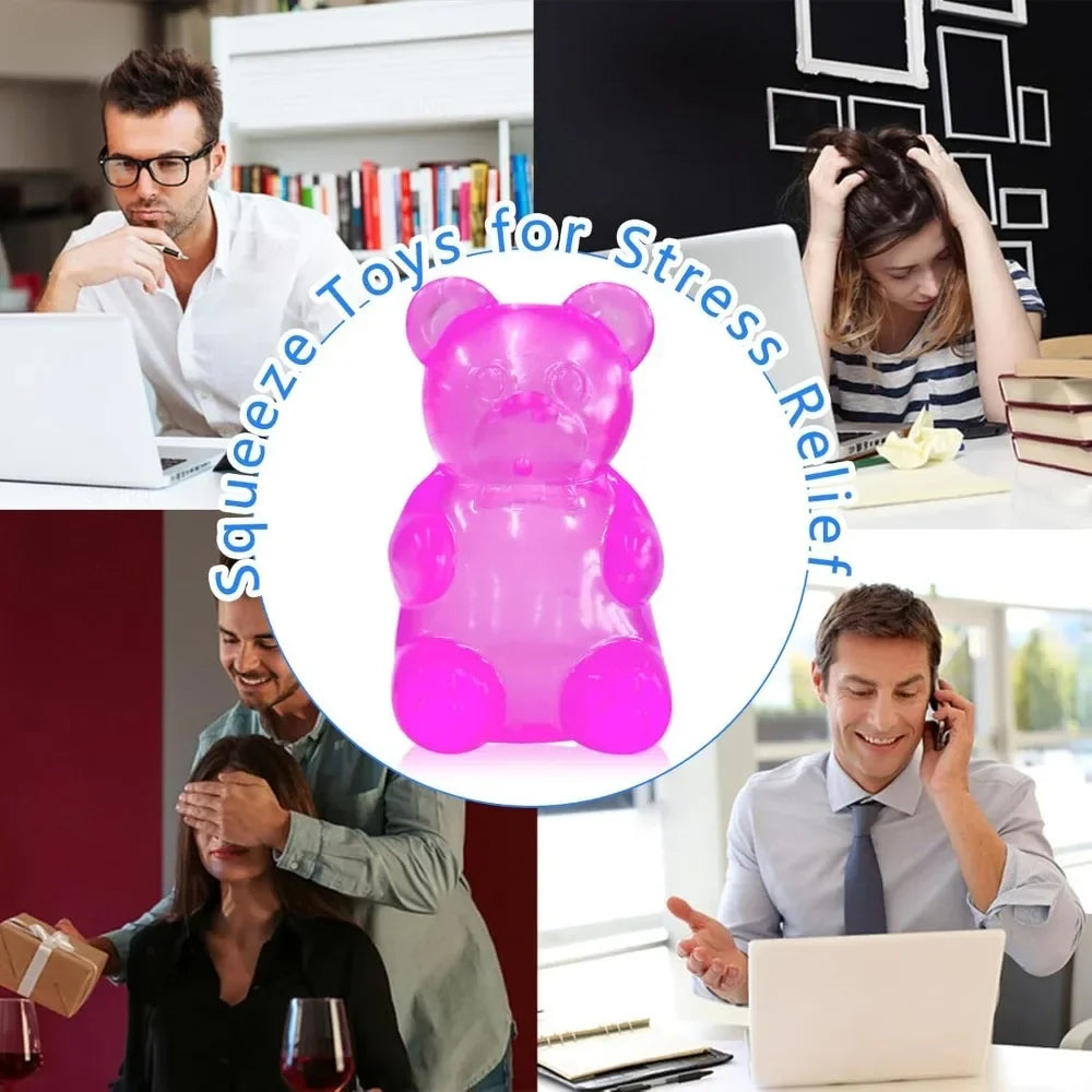 Squishy Mini Cute Bear Maltose Squeeze Toy - Stress Relief Fidget Sensory Toys, Soft Slow-Rebound Squishies for Adults gifts