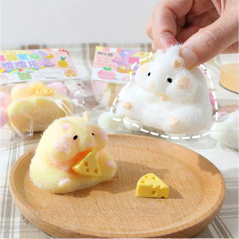 Relieves Stress Anxiety By Squeezing Soft Rainbow Cat Paws Cute Hamster Color Perception Touch Toys Suitable Children And Adults