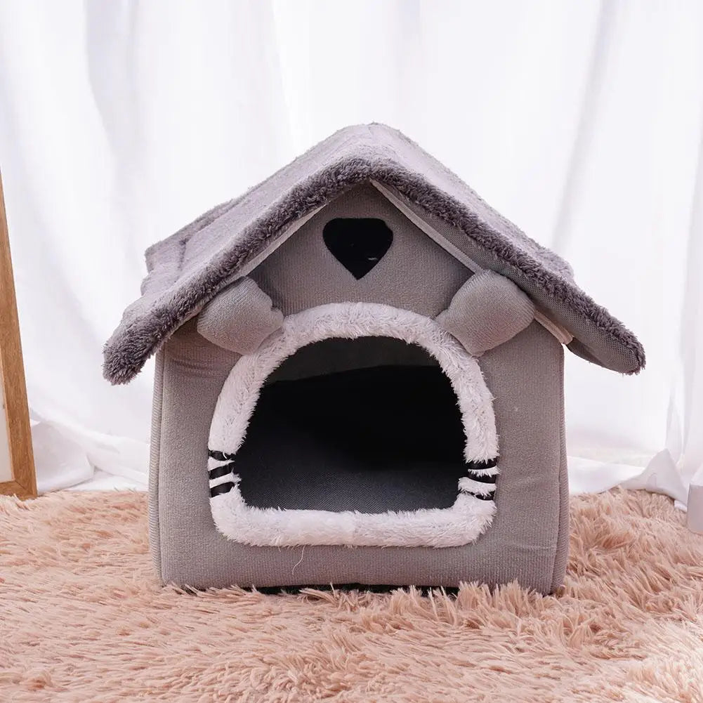 Cats Dog House For Small Medium Dogs Cats Winter Warm Cat Bed Nest Pet Four Seasons Pet Cave Bed Home Supplies 2025