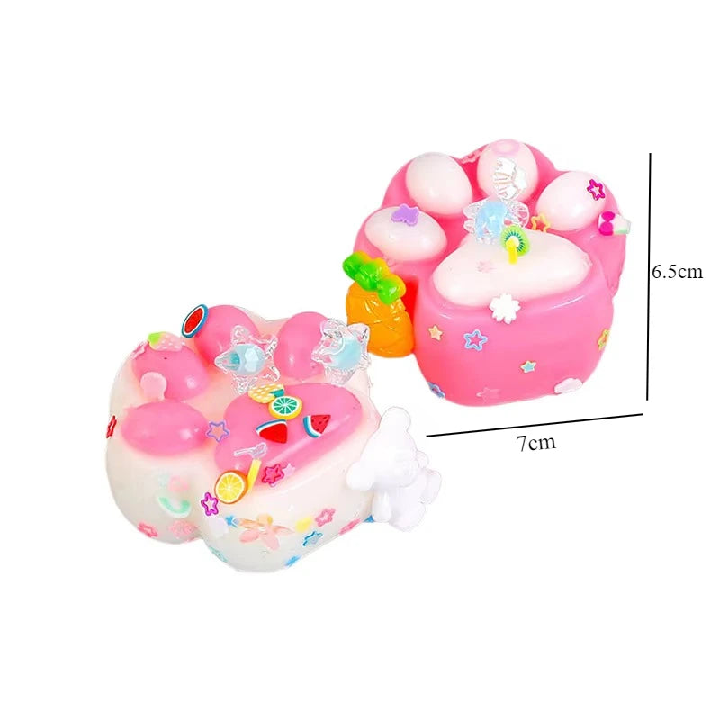 Relieves Stress Anxiety By Squeezing Soft Rainbow Cat Paws Cute Hamster Color Perception Touch Toys Suitable Children And Adults