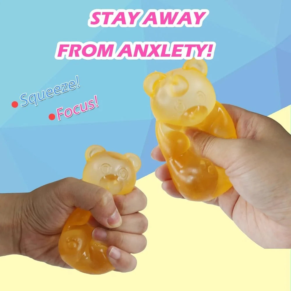 Squishy Mini Cute Bear Maltose Squeeze Toy - Stress Relief Fidget Sensory Toys, Soft Slow-Rebound Squishies for Kids and Adults