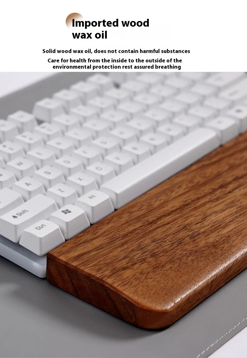 Walnut Wood Keyboard Wrist Rest Palm Pad Mechanical Keyboard Ergonomic Pad 87/98/104/108 Key Suitable For Multiple Sizes Custom