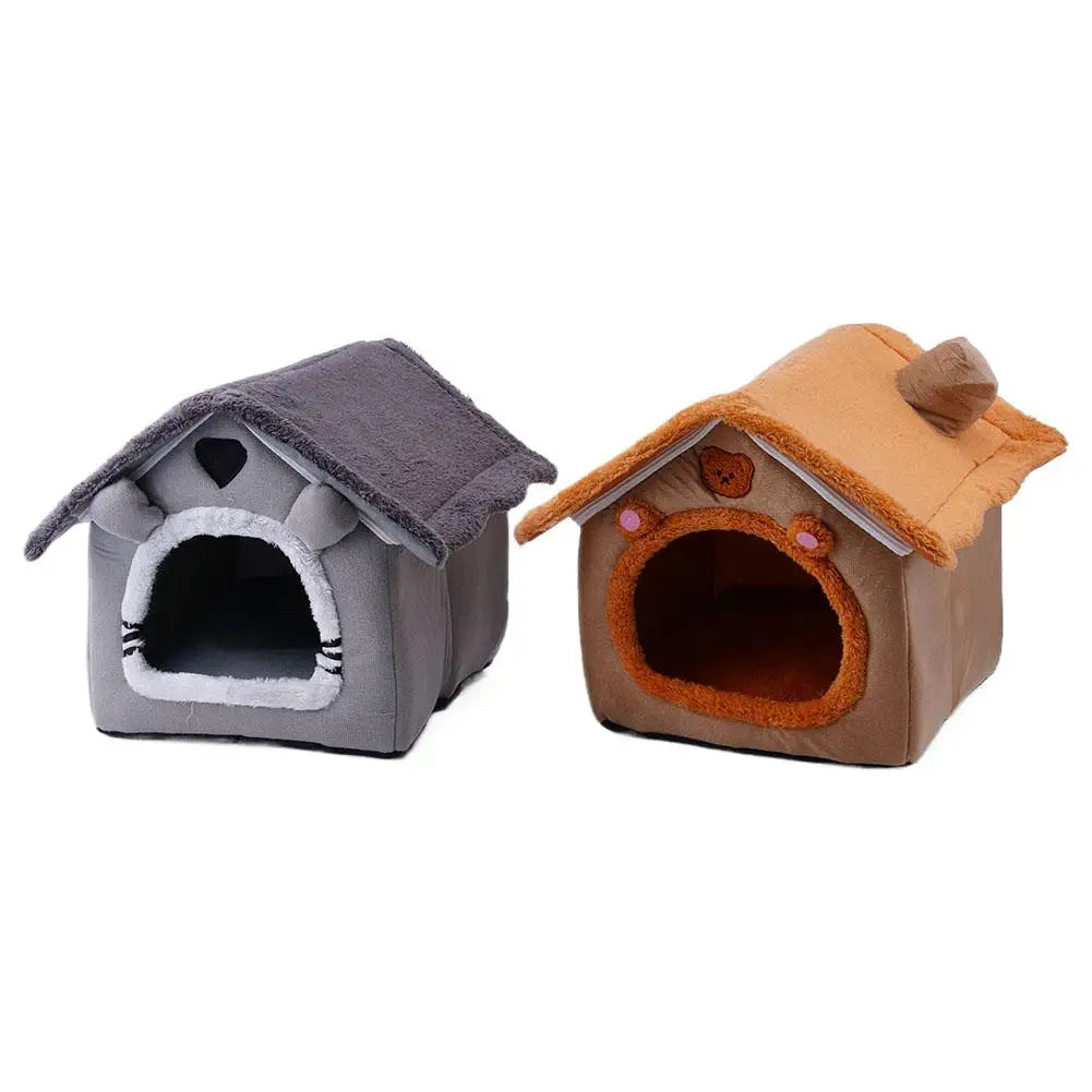 Cats Dog House For Small Medium Dogs Cats Winter Warm Cat Bed Nest Pet Four Seasons Pet Cave Bed Home Supplies 2025
