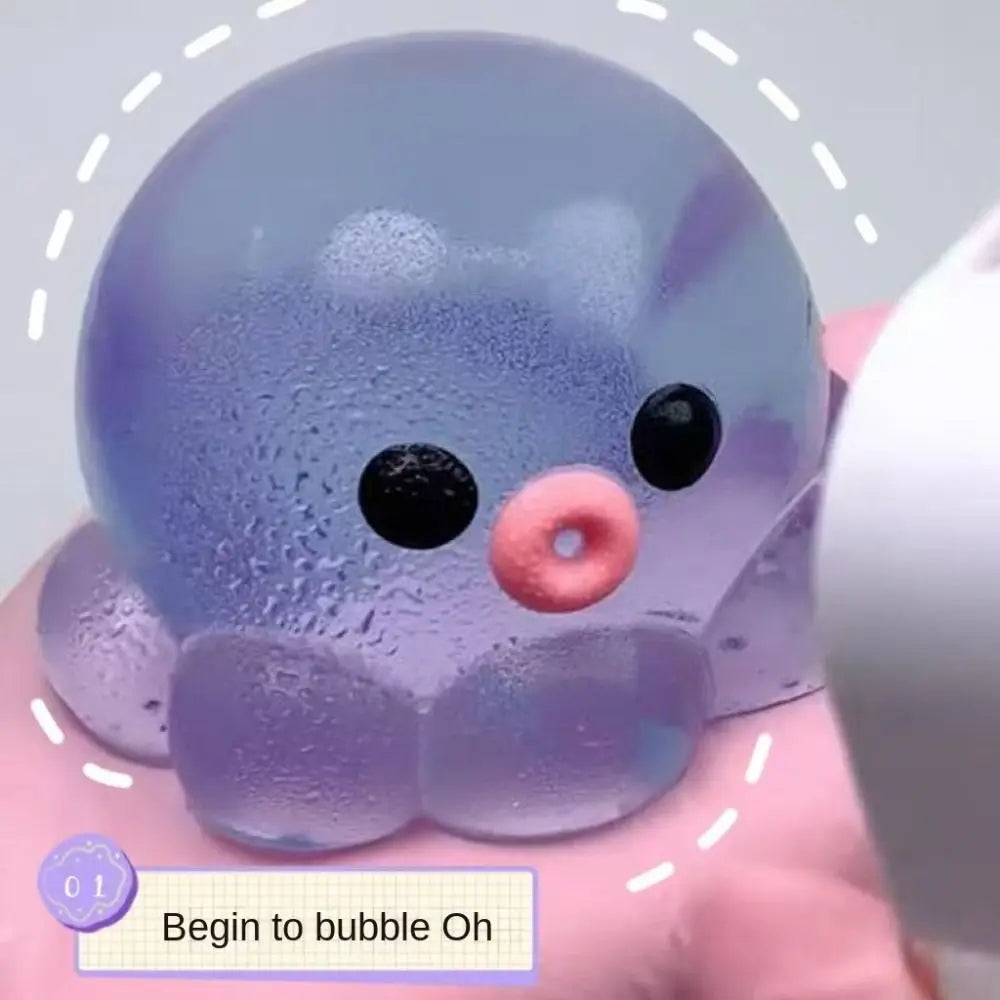 Taba Squishy Transparent Water Ball TPR Slow Rebound Bubble Octopus Pinch Toy Stress Relief Elastic Squeezing Ball Decompression