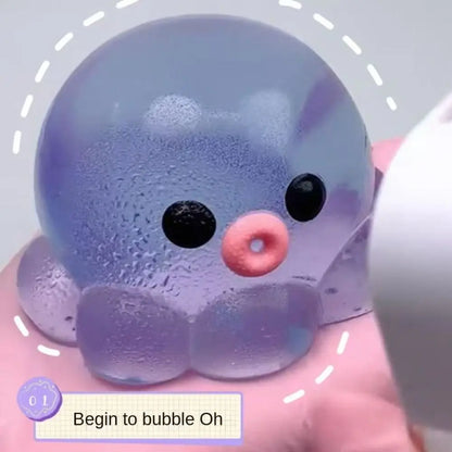 Taba Squishy Transparent Water Ball TPR Slow Rebound Bubble Octopus Pinch Toy Stress Relief Elastic Squeezing Ball Decompression