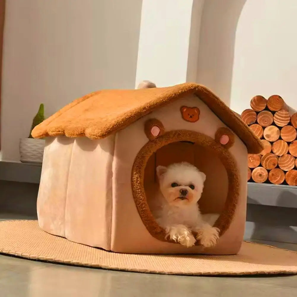 Cats Dog House For Small Medium Dogs Cats Winter Warm Cat Bed Nest Pet Four Seasons Pet Cave Bed Home Supplies 2025