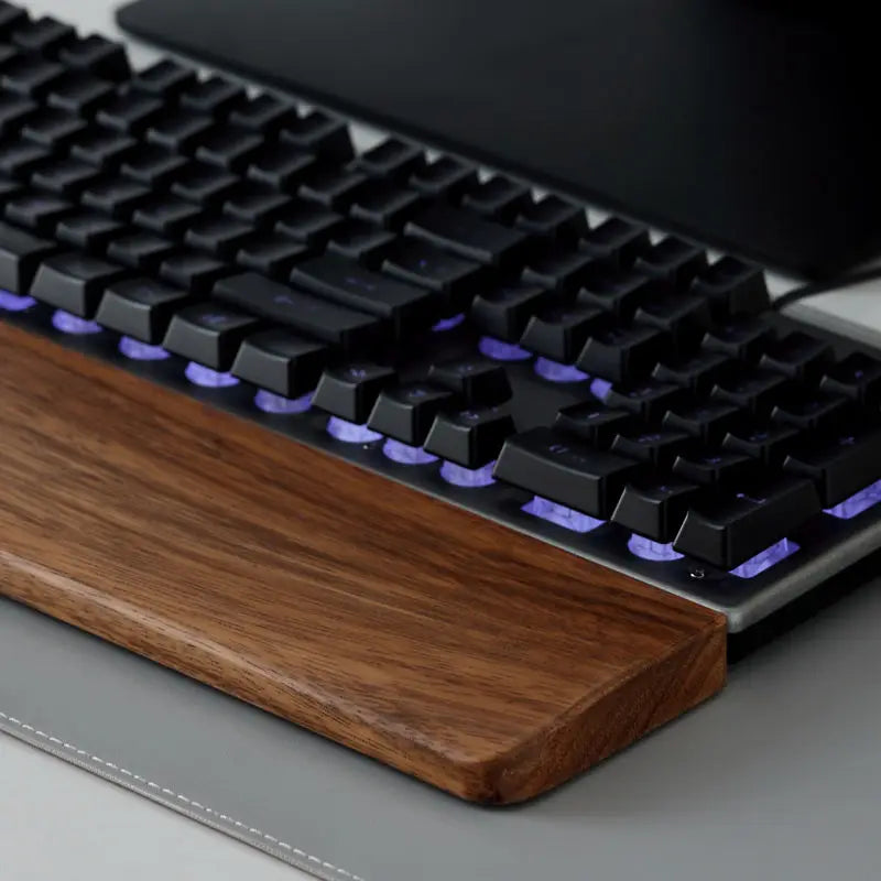 Walnut Wood Keyboard Wrist Rest Palm Pad Mechanical Keyboard Ergonomic Pad 87/98/104/108 Key Suitable For Multiple Sizes Custom