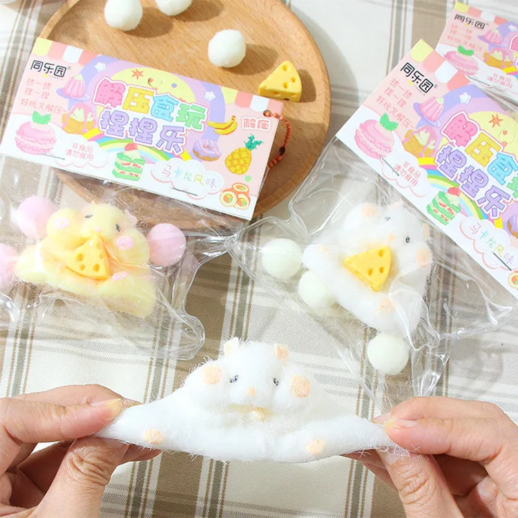 Relieves Stress Anxiety By Squeezing Soft Rainbow Cat Paws Cute Hamster Color Perception Touch Toys Suitable Children And Adults