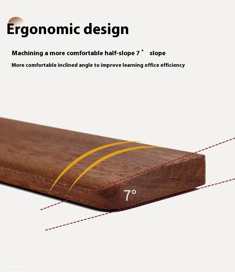 Walnut Wood Keyboard Wrist Rest Palm Pad Mechanical Keyboard Ergonomic Pad 87/98/104/108 Key Suitable For Multiple Sizes Custom
