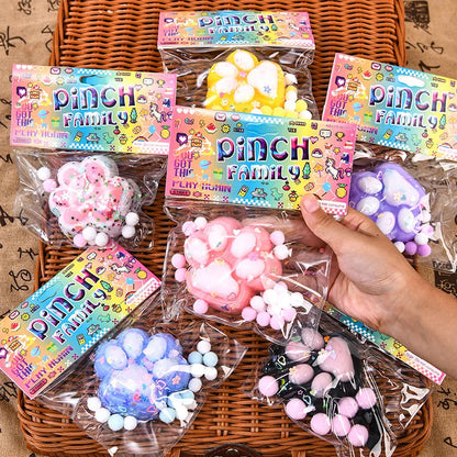 Relieves Stress Anxiety By Squeezing Soft Rainbow Cat Paws Cute Hamster Color Perception Touch Toys Suitable Children And Adults