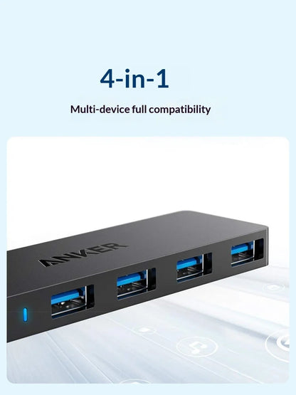 Anker Usb C Hub 4 In 1 Multi Port Adapter 5Gbps High Speed Usb 31 Data Transfer Ultra Slim Portable For Laptop Desktop Pc