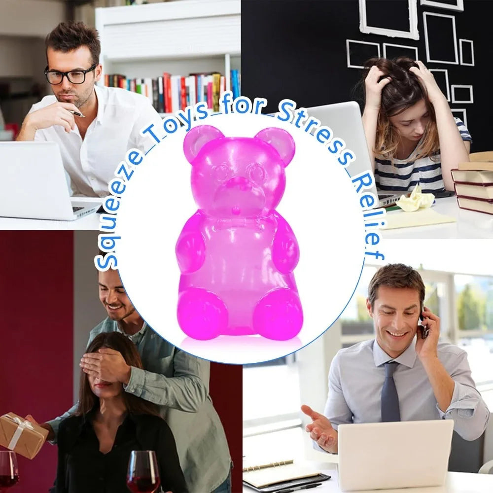 Squishy Mini Cute Bear Maltose Squeeze Toy - Stress Relief Fidget Sensory Toys, Soft Slow-Rebound Squishies for Kids and Adults