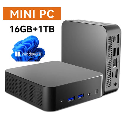 MINI PC Intel N150 Windows 11 Pro Portable Gaming PC 16GB 32GB RAM 1TB 2TB SSD Mini PC Computer Office Gamer Wifi6 BT5.2 Desktop
