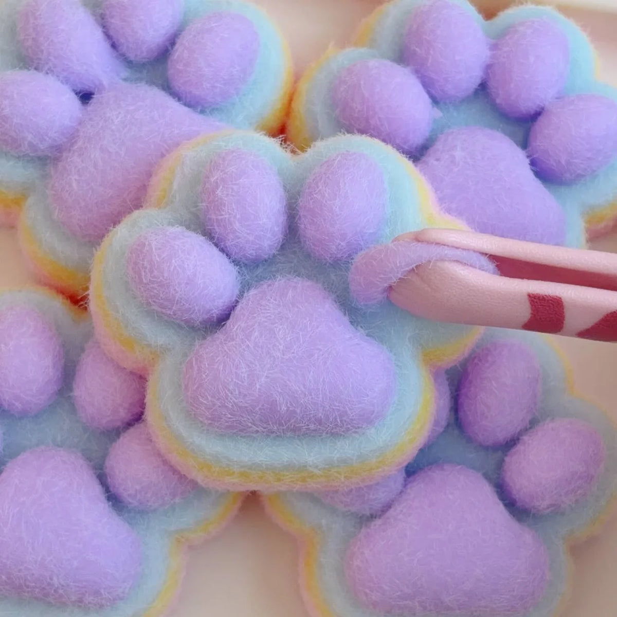 Relieves Stress Anxiety By Squeezing Soft Rainbow Cat Paws Cute Hamster Color Perception Touch Toys Suitable Children And Adults