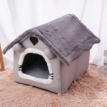 Cats Dog House For Small Medium Dogs Cats Winter Warm Cat Bed Nest Pet Four Seasons Pet Cave Bed Home Supplies 2025