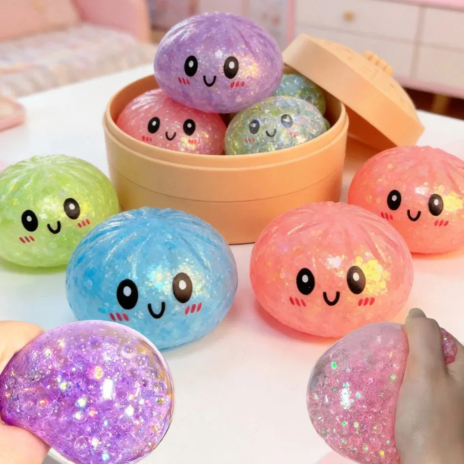 Slow Rising Simulation Food Squishy Collection, Soft Squeeze Fidget Sensory Toys: Dumpling, Butter Stick & Toast Squishies