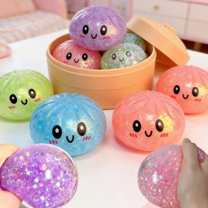 Slow Rising Simulation Food Squishy Collection, Soft Squeeze Fidget Sensory Toys: Dumpling, Butter Stick & Toast Squishies
